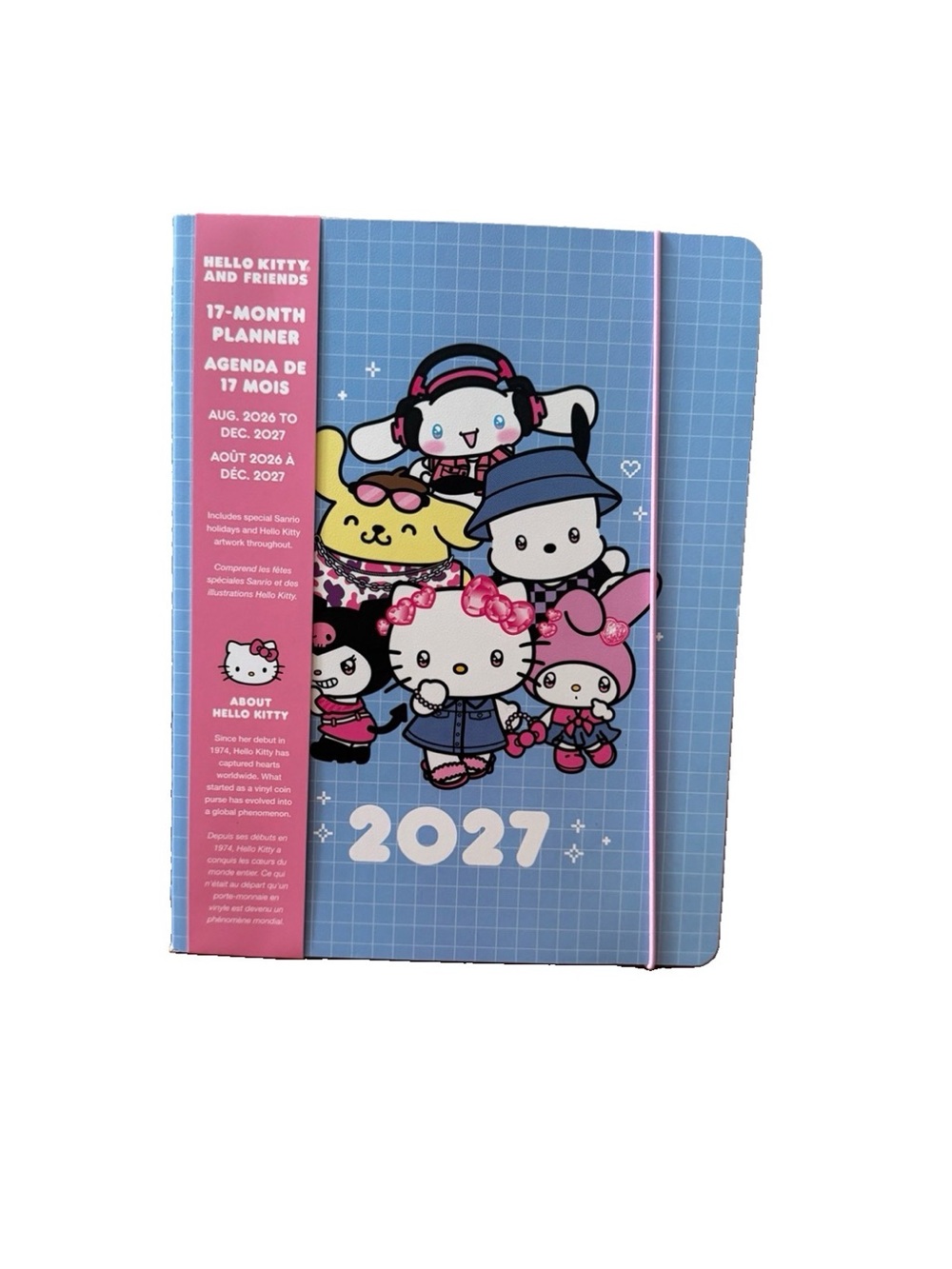 Sanrio Hello Kitty & Friends 17-month Aug 2026-Dec.2027 Slim Thin Planner 9.5x7.